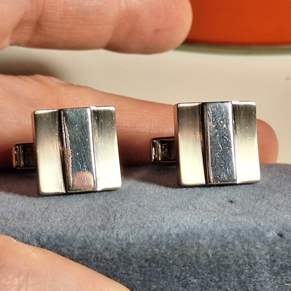 🍂🍁Vintage Square "Silver" Cuff Links🍁🍂